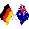 Flag of Germany and flag Australia