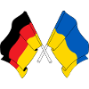 Flag of Germany and flag Ukraine