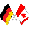 Flag of Germany and flag Canada