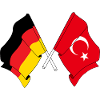 Flag of Germany and flag Turkey