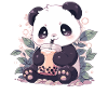 Kawaii Panda Drankjes Boba Bubble Tea Chibi
