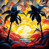 Caribbean Sunset (Artwork Collection)