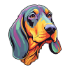 Black And Tan Coonhound Dog Breed Tegneserie Kawaii I