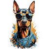 Doberman Chien Streetwear Design Esthétique