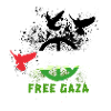 Free gaza,birds, graffiti,gaza