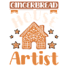 Christmas baking gingerbread house artist