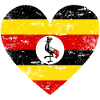 Uganda Flag Heart