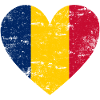 Chad Flag Heart