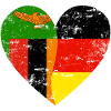 Zambia Germany Flag Heart
