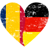 Chad Germany Flag Heart