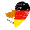 Cyprus Germany Flag Heart