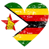 Zimbabwe Flag Heart