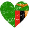 Zambia Flag Heart
