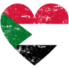 Sudan Flag Heart