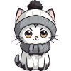 Cat Winter Animal Cute Comic