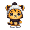 Tiger Winter Animal Cute Comic