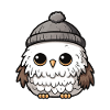 Owl Winter Animal Cute Comic