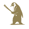 Penguin Baseball Player Silhouette