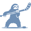 Sloth Ice Hockey Silhouette
