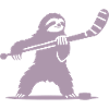 Sloth Ice Hockey Silhouette