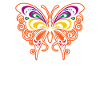 Papillon Arc-en-ciel Tribal Papillon