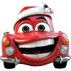 Red Christmas Car