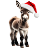 Christmas donkey with hat