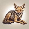 Jackal with background