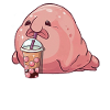 Kawaii Blobfish Boba Bubble Milk Tea
