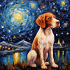 Epagneul Breton Starry Night