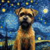 Border Terrier Sternennacht