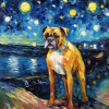 German Boxer Starry Night