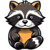 Little Cute Raccoon