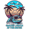 Der coolste Schildkröte am Strand