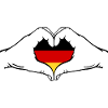 Germany Flag Hands Heart Shape
