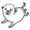 Cute little character Otter jumping