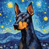 Doberman Starry Night