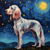 English Setter Starry Night