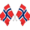 Two flags Norway