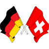 Flag of Germany and flag Switzerland