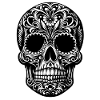 Skull with ornaments