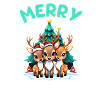 Merry X-Mas - Cute Reindeer