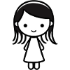 Line Drawing Girl Girl