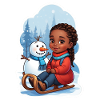 Christmas Child Slippers Snowman