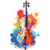 Violoncelle aquarelle