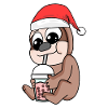 Sloth Christmas Bubble Tea