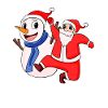 Santa Claus Snowman Winter