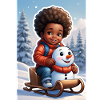 Winter Snowman Child