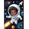 Space child with astronaut suit
