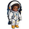 Little astronaut with a smile